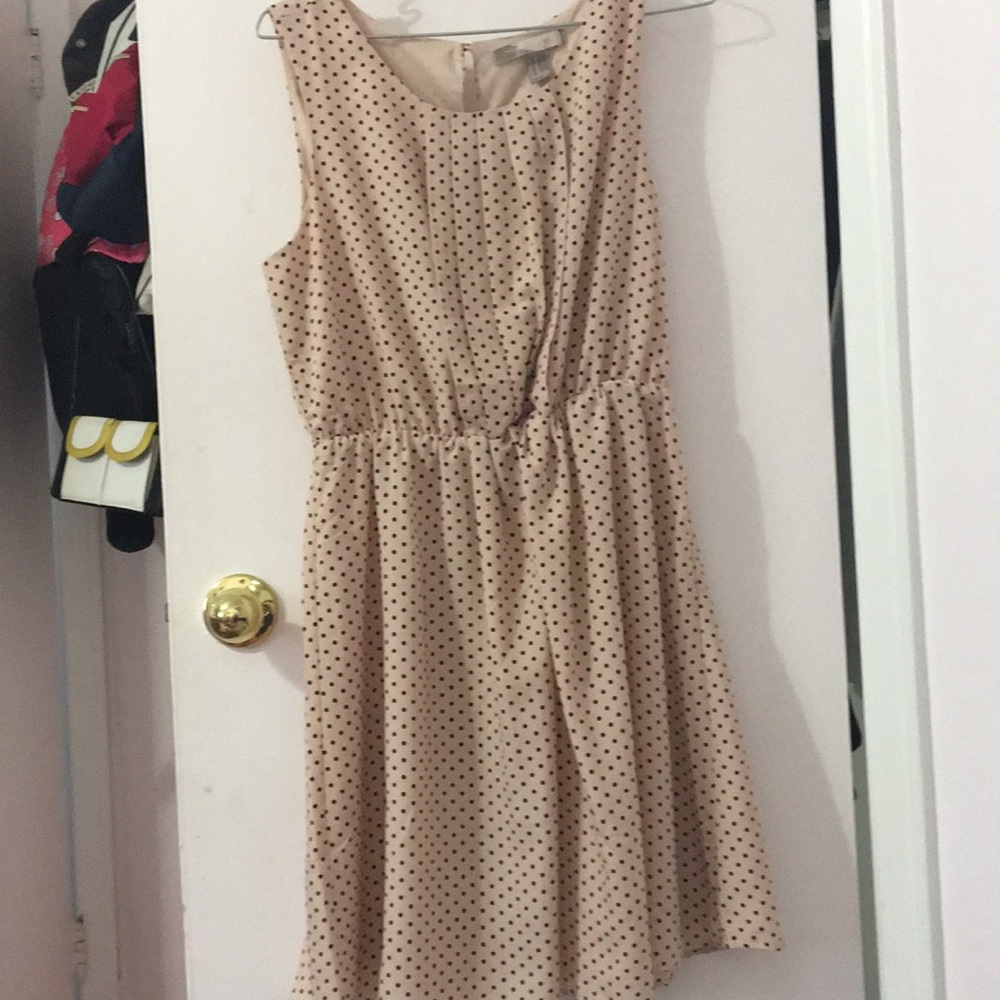 Pink polka dot dress